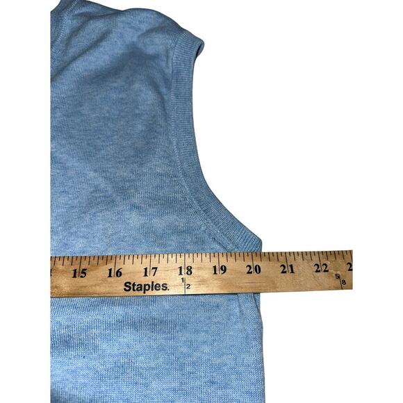 Brooks Brothers 346 Men’s Sleeveless Vest Supima Cotton Blue Large casual preppy - Picture 7 of 8